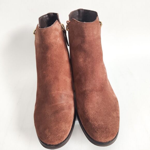 Cole Haan Boots Womens Haidyn Bootie Ankle ‎ Tobacco Brown Scotch Suede Size 7.5 - Picture 5 of 11